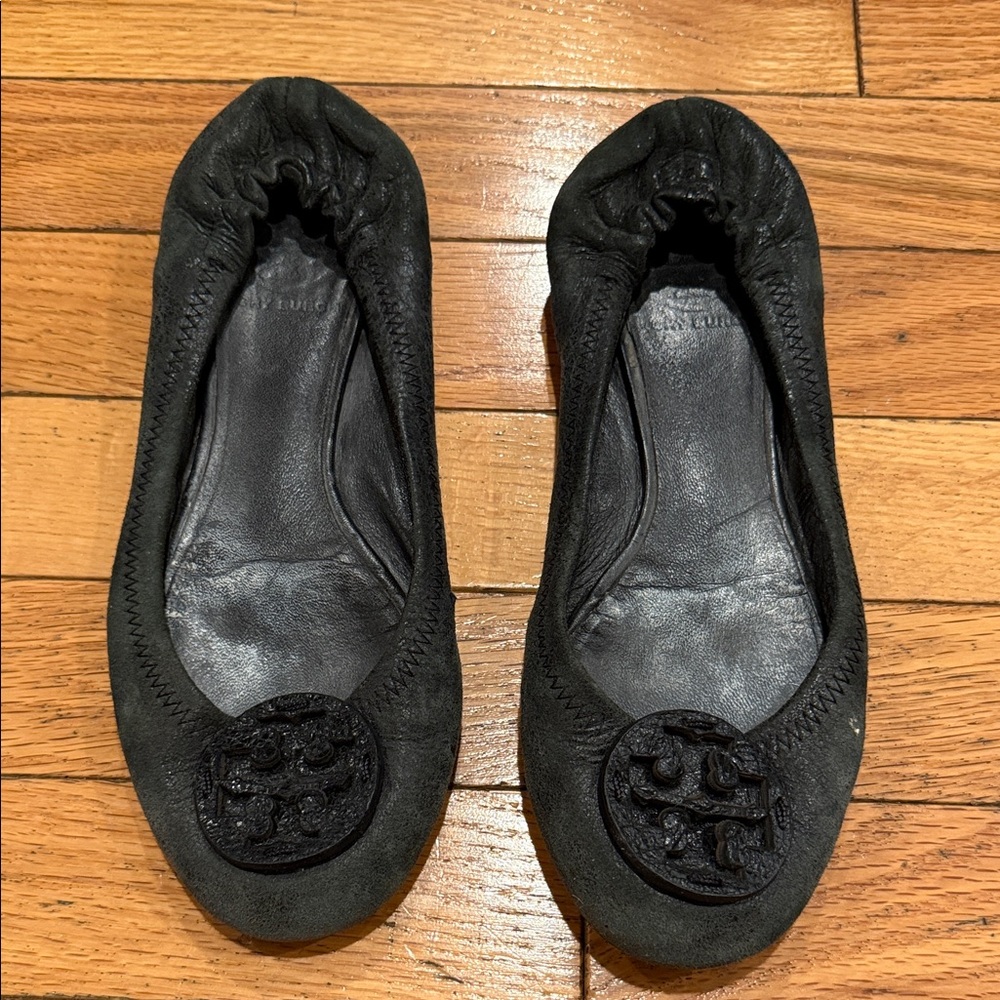 Tory Burch Black Suede Flats